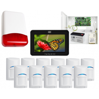 SYSTEM ALARMOWY PARADOX EVO 192 11 CZUJEK Bosch TM50 CZARNY TI700 IP150+